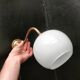 Brass and glass wall light