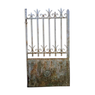 Portillon fer forgé XIX ème dans son jus