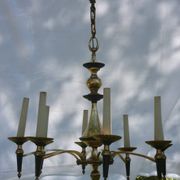Lustre Empire en bronze et laiton doré