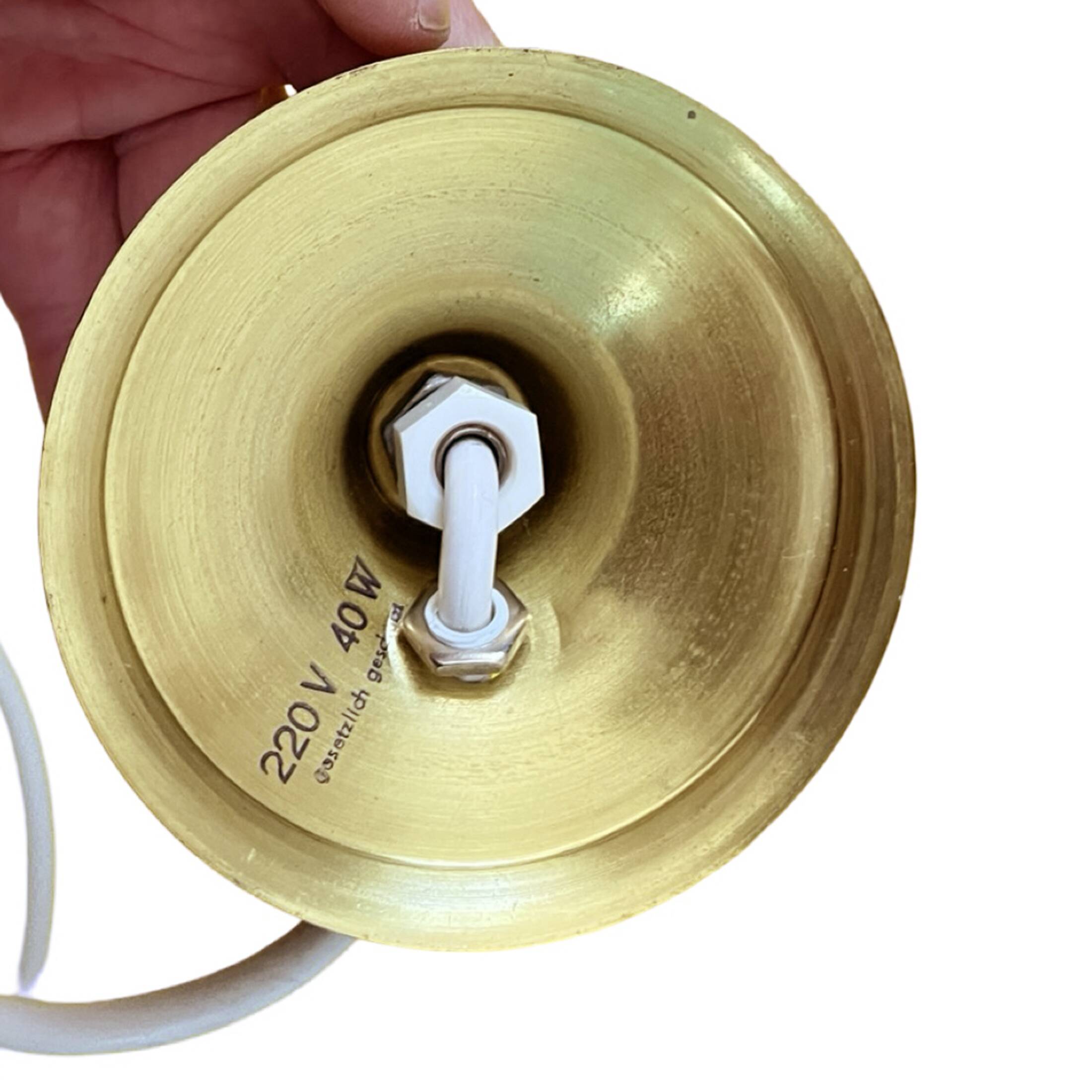 Brass night lamp, Kolarz, Germany, 1970s.