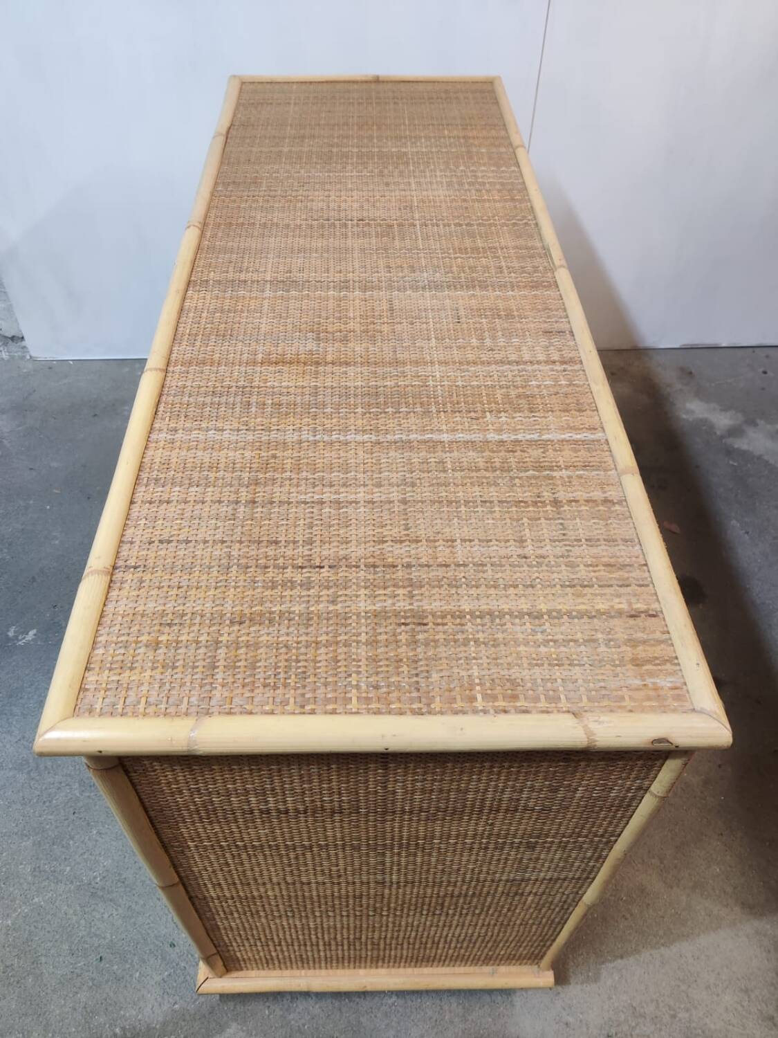 Dal Vera rattan and bamboo sideboard