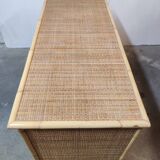Dal Vera rattan and bamboo sideboard