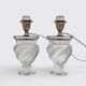 Pair of lamps "Ermenonville" signed Lalique - Crystal, vintage 1960s