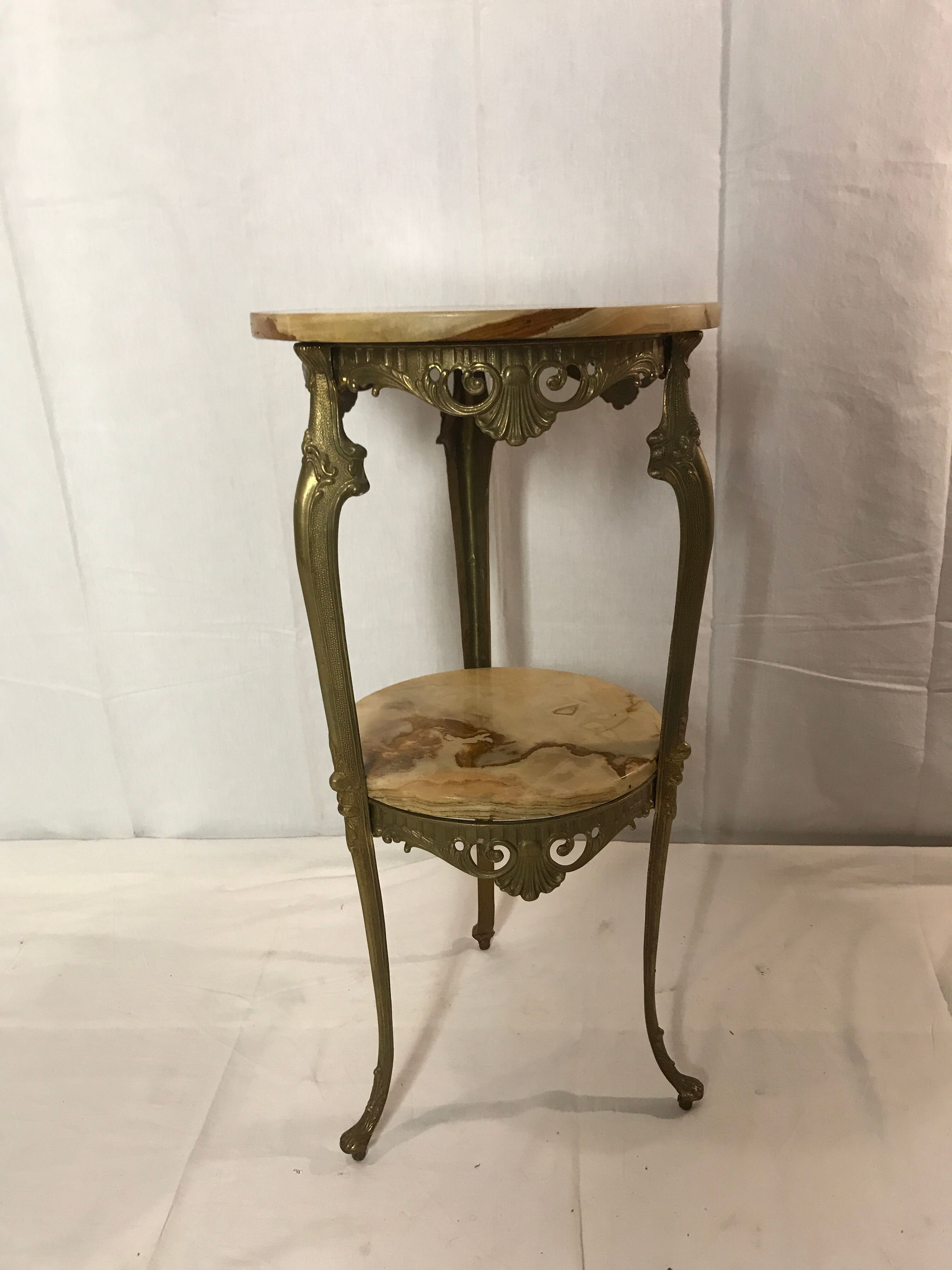 Vintage saddle in albathus and brass