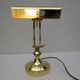 Desk/bank lamp, hinged gilded brass