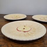 3 Apple Barbotine plates