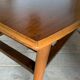 Table basse teck avec porte-revue style scandinave vintage