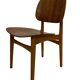 Vintage dining room chair Scandinavian 1960s plywood and teak design