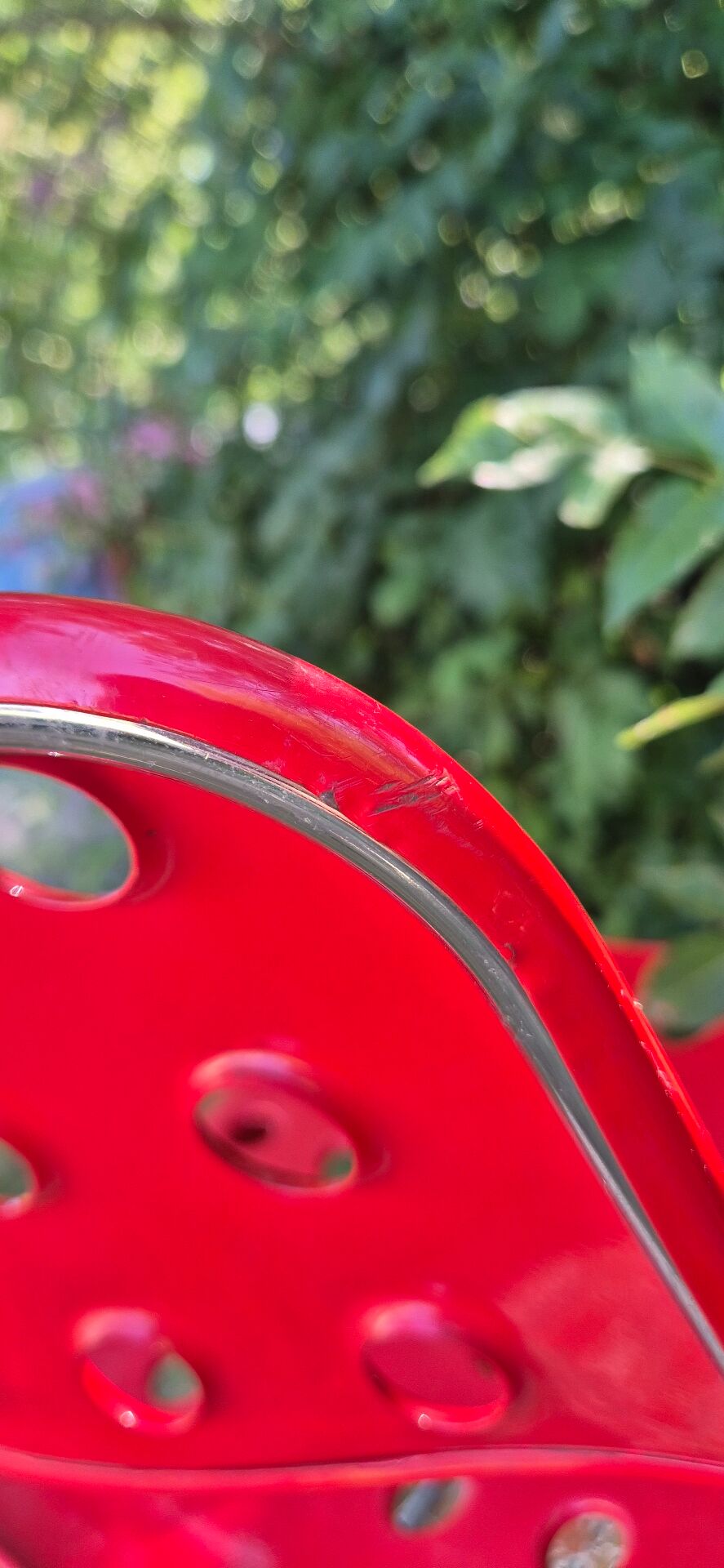 Omstak chair by Rodney Kinsman, vintage red metal.