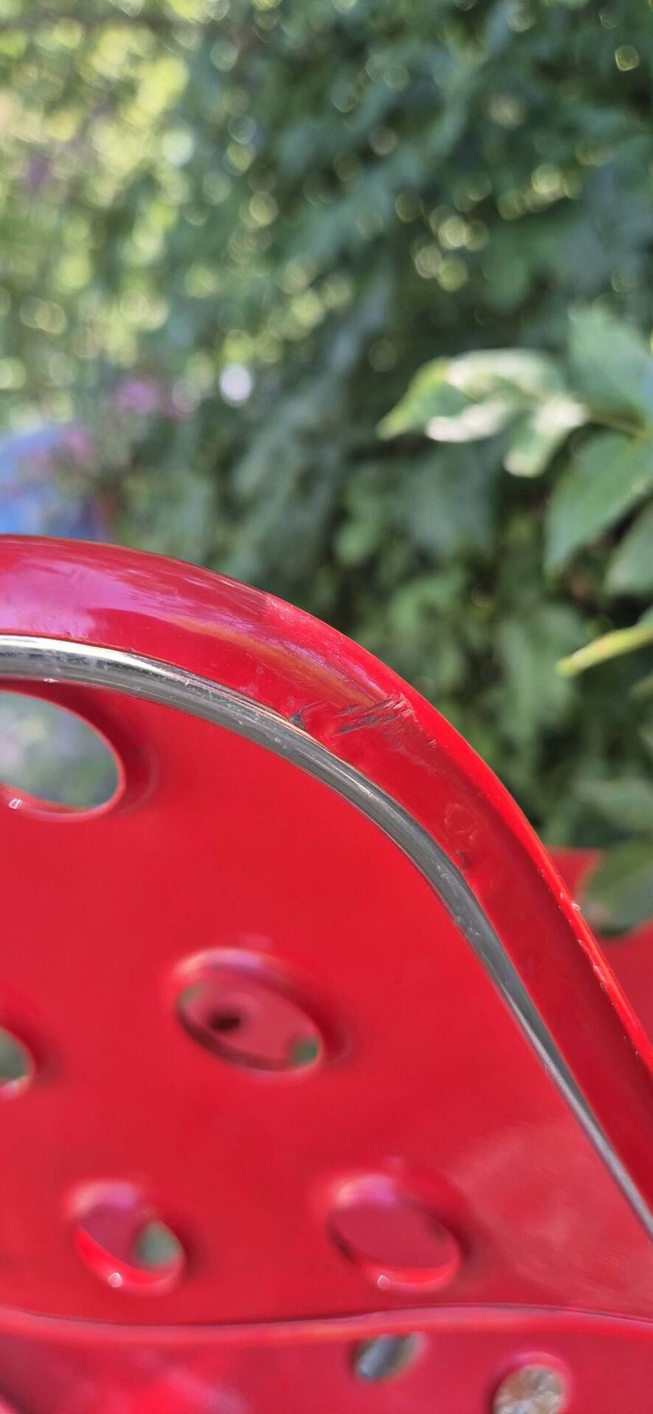 Omstak chair by Rodney Kinsman, vintage red metal.