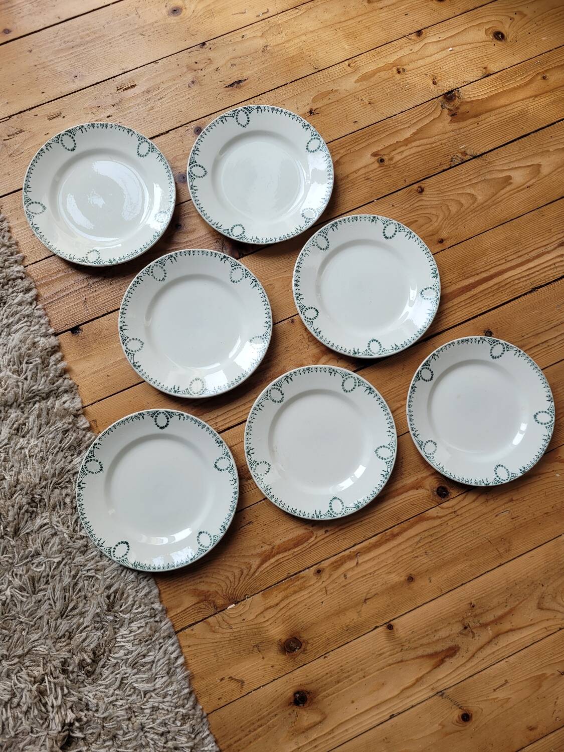 Set of 7 dessert plates n°418 Ceranord