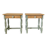 Pair of pine bedside tables