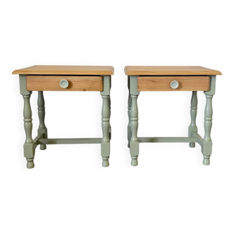 Pair of pine bedside tables