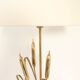 Brass table lamp adorned with wheat ears, 1970s, Italy.