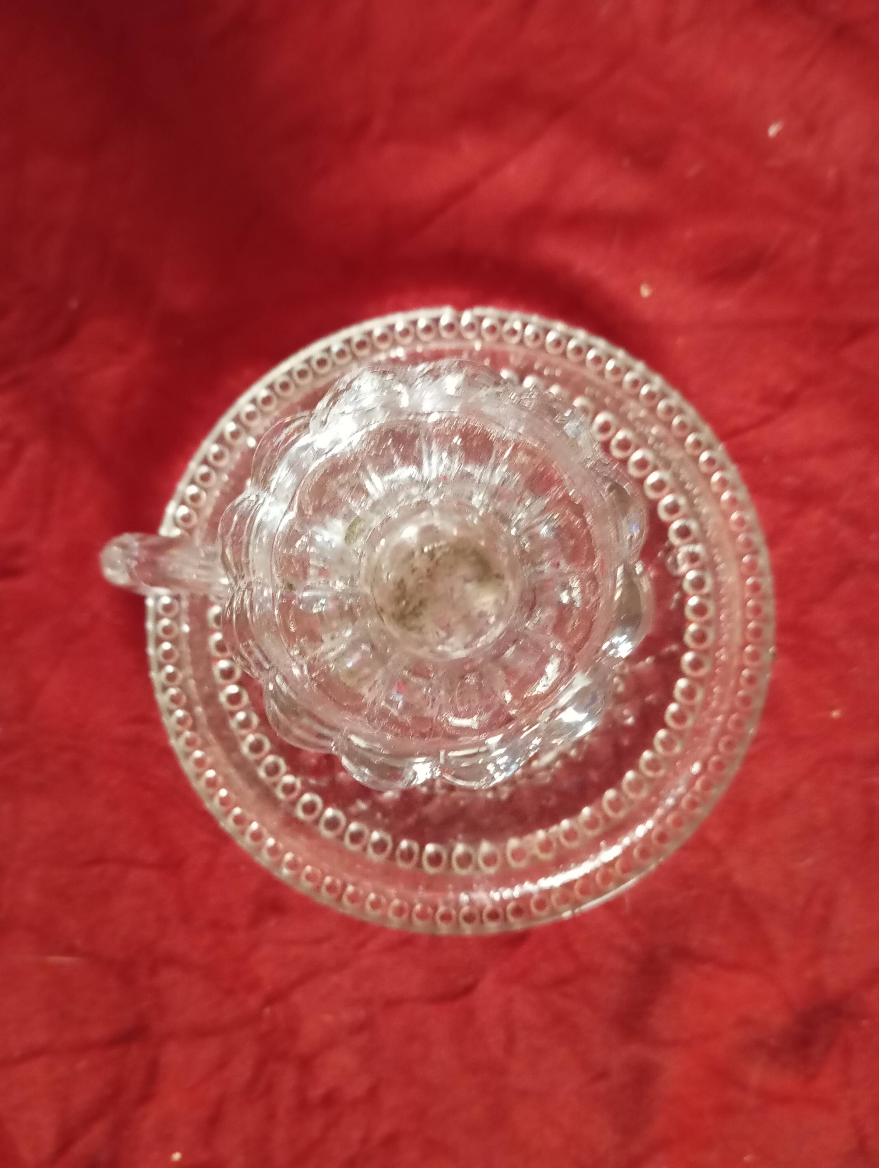 Glass candle holder