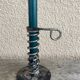 Vintage metal spring candle holder