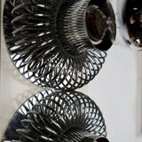 Series of 3 spring wall lights by Philippe Rogier for Oxar, France, 1970s