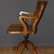 Rotating oak office chair circa 1930