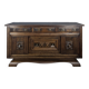 Art Deco oak enfilade with a diamond point decoration.