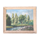 Landscape painting at the river