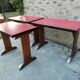 lot de 3 tables bistrot vintage