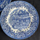 Une assiette porcelaine anglaise tudor ware home décor bleue ancienne
