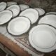 Set of 12 deep plates in English porcelain Wedgwood model Amherst.