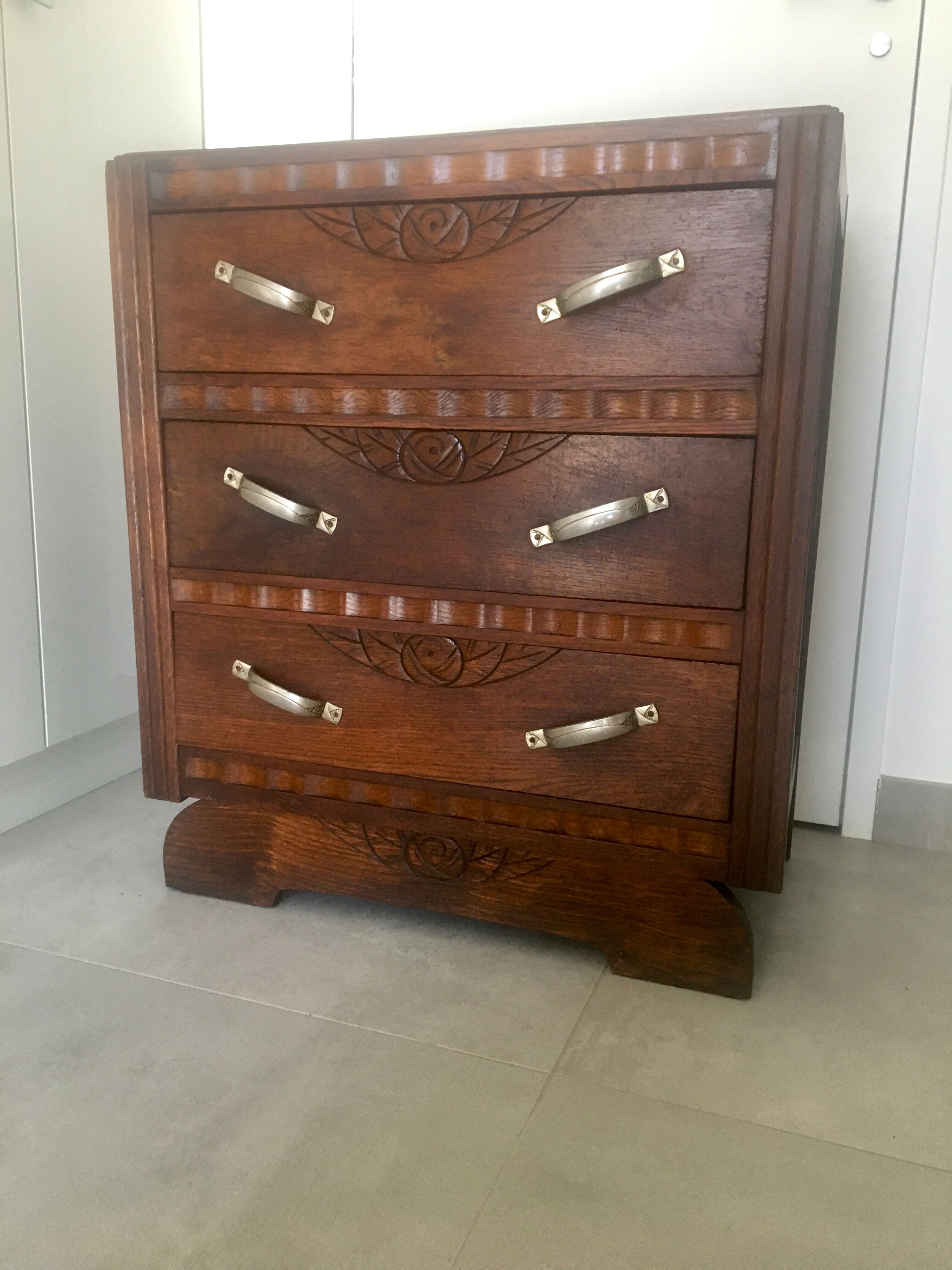 Small chest of drawers 3 drawers authentic Art Deco