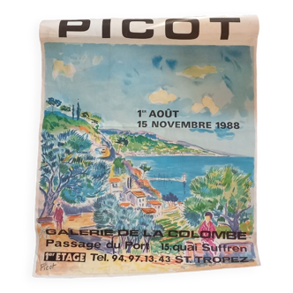 Affiche d'exposition Picot 1988