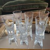 Set of 6 antique faceted glasses – vintage bistro from the 60s/70s