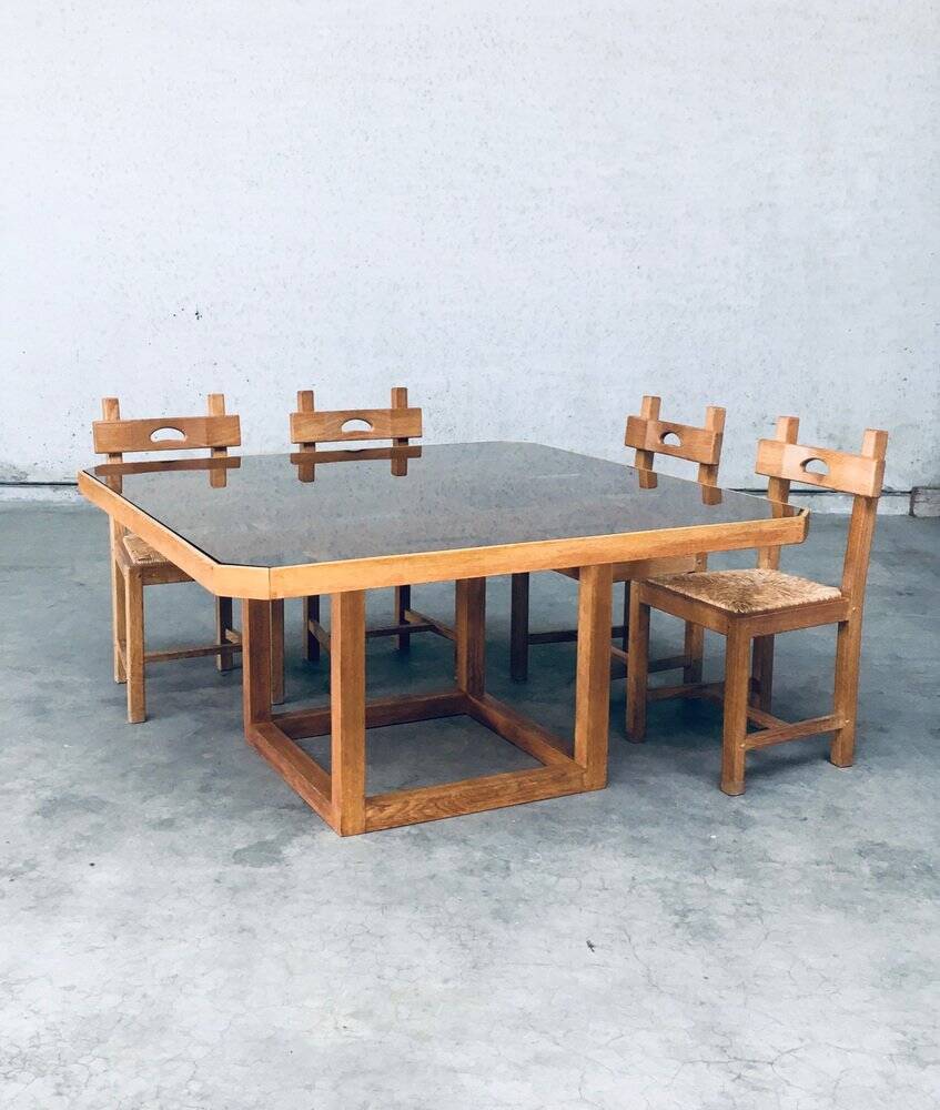 Postmodern Octagonal Square Dining Table, 1980s