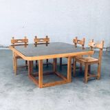 Postmodern Octagonal Square Dining Table, 1980s