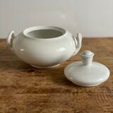 White sugar bowl