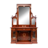 Large Antique Console Table with Mirror, 1910s