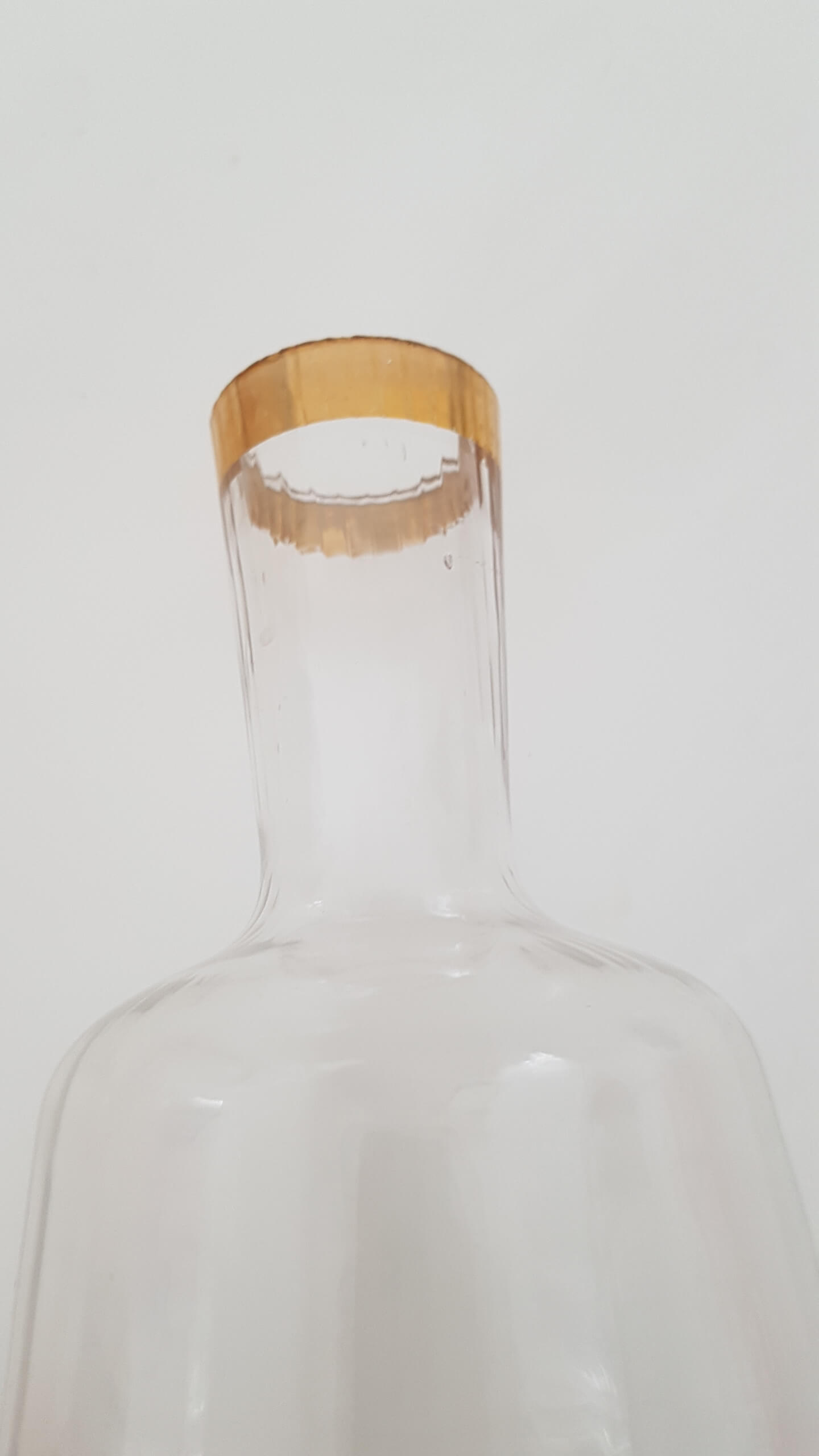 Vintage white glass liqueur decanter