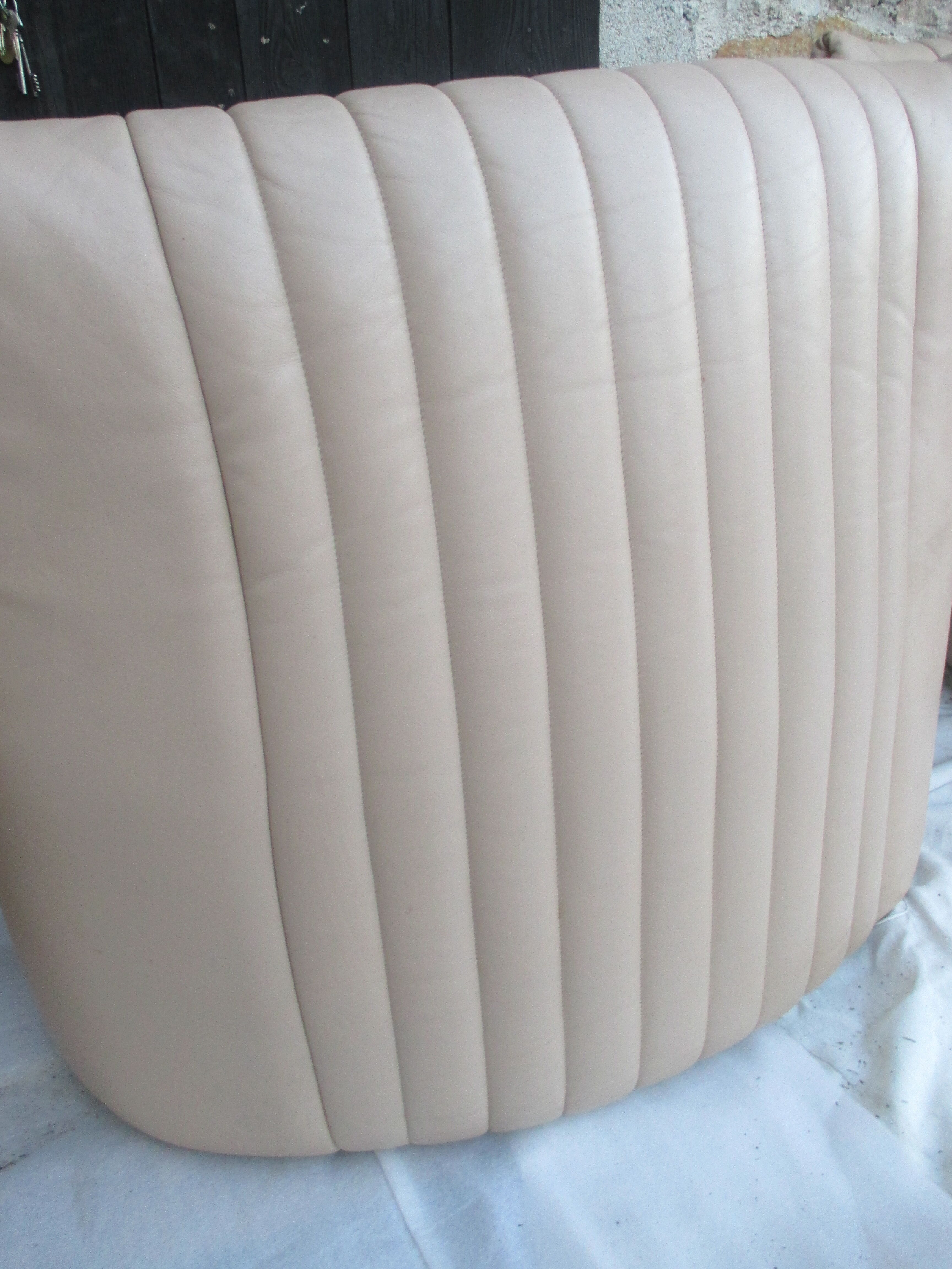 Sofa and 2 leather armchairs Ligne Roset Michel Ducaroy 1980