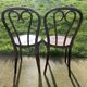 Paire de chaise bistrot en bois courbé Thonet