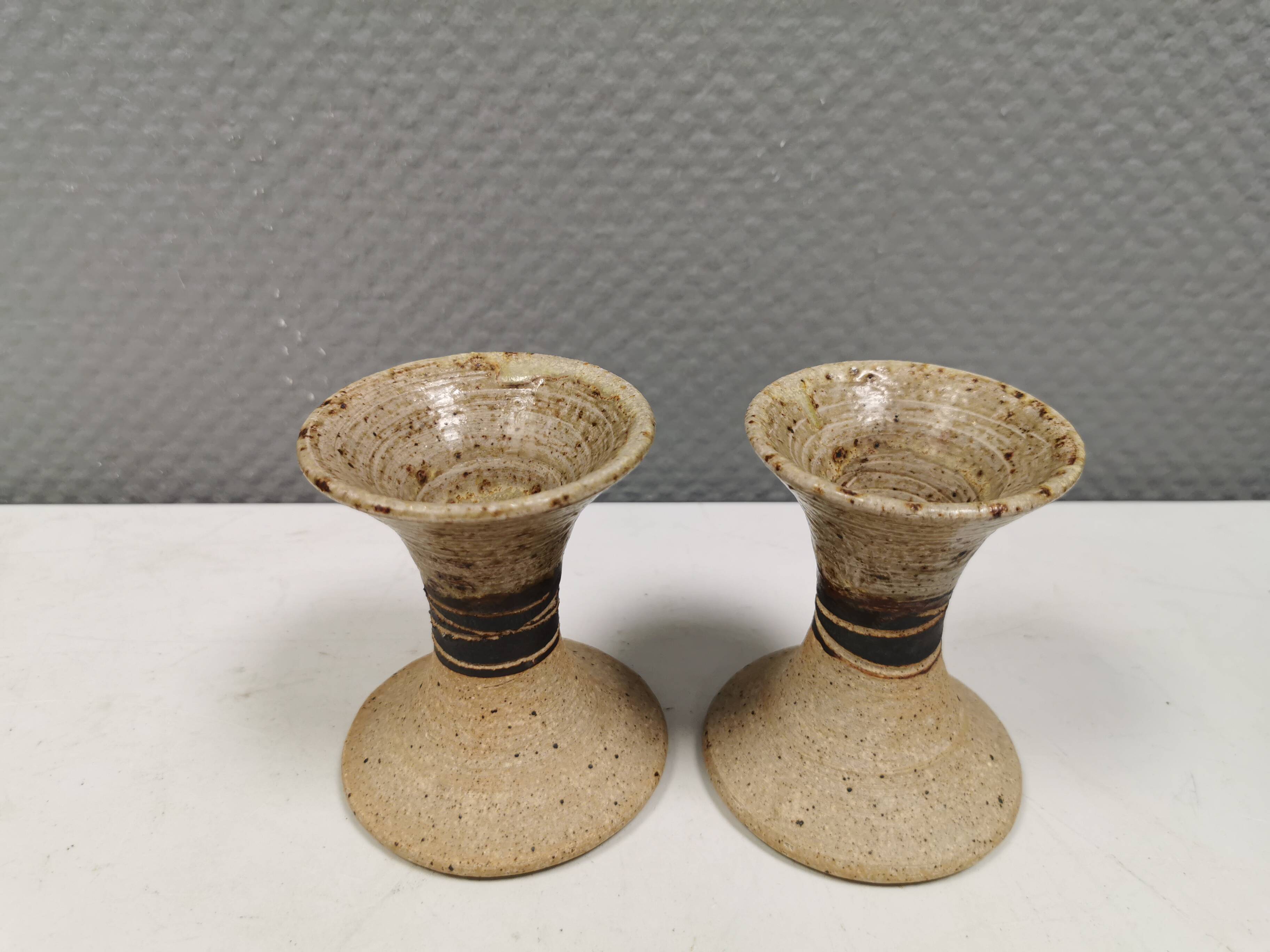 A set of beautiful ceramic candle holders from Danish Tue Poulsen.