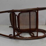 Rocking chair et son repose pieds, en hêtre 1900