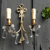 Pair of bronze sconces and pendants