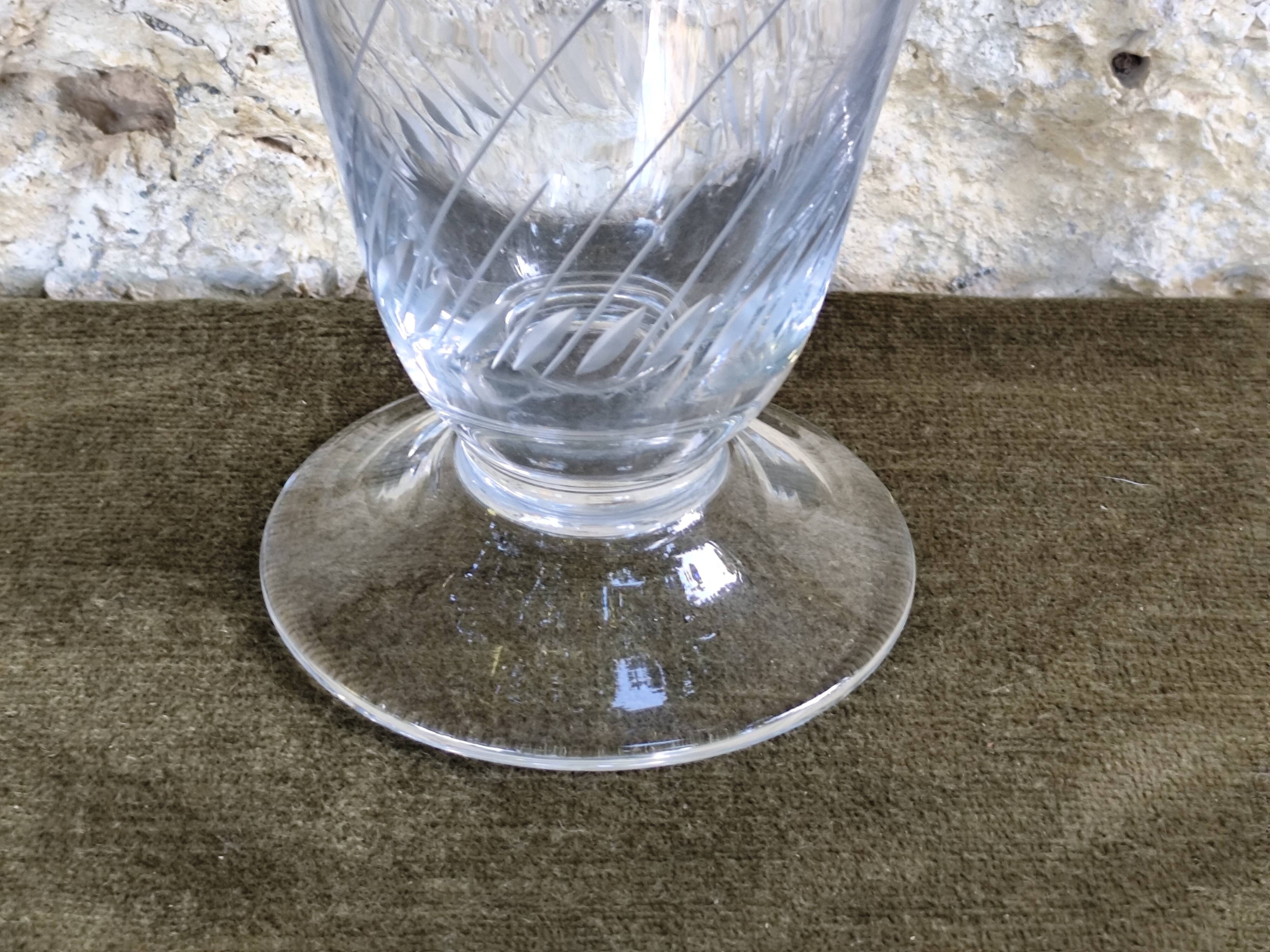 Carafe à eau ou vin en verre vintage