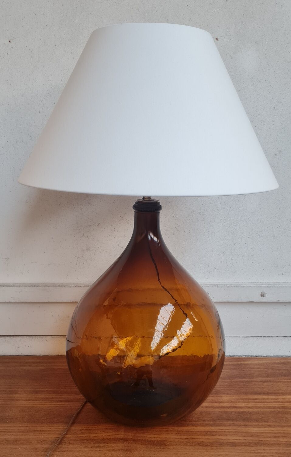 Vintage demijohn lamp