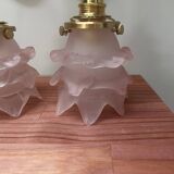 Pair of tulip flower wall lights