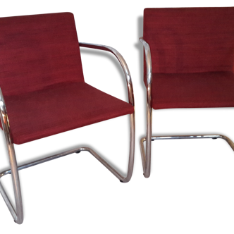 Beautiful pair of chairs chromed steel vintage