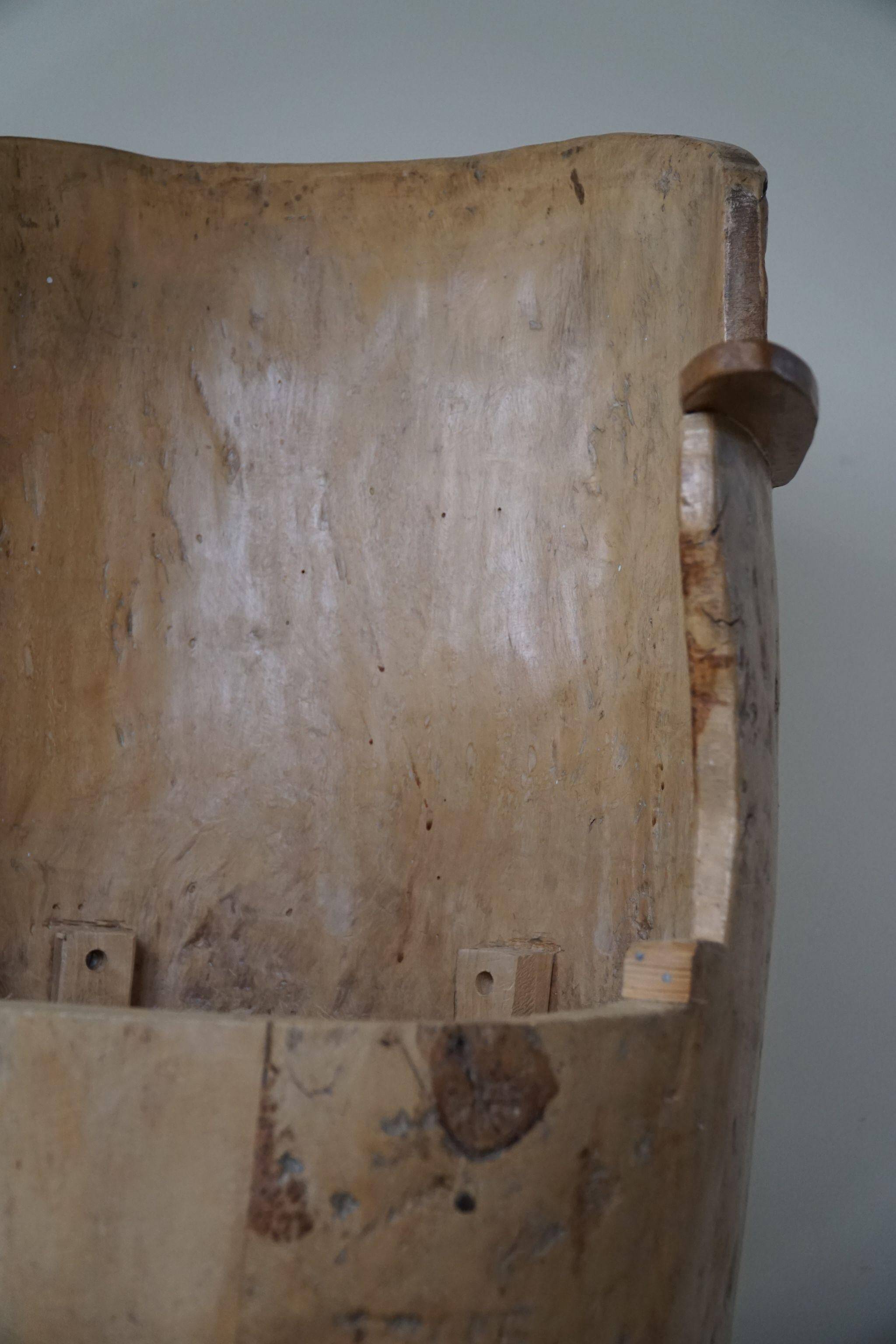 Chaise souche Wabi Sabi en bouleau massif, par un ébéniste suédois, Moderne, années 1950