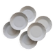 6 vintage white twisted porcelain soup plates from Limoges Haviland