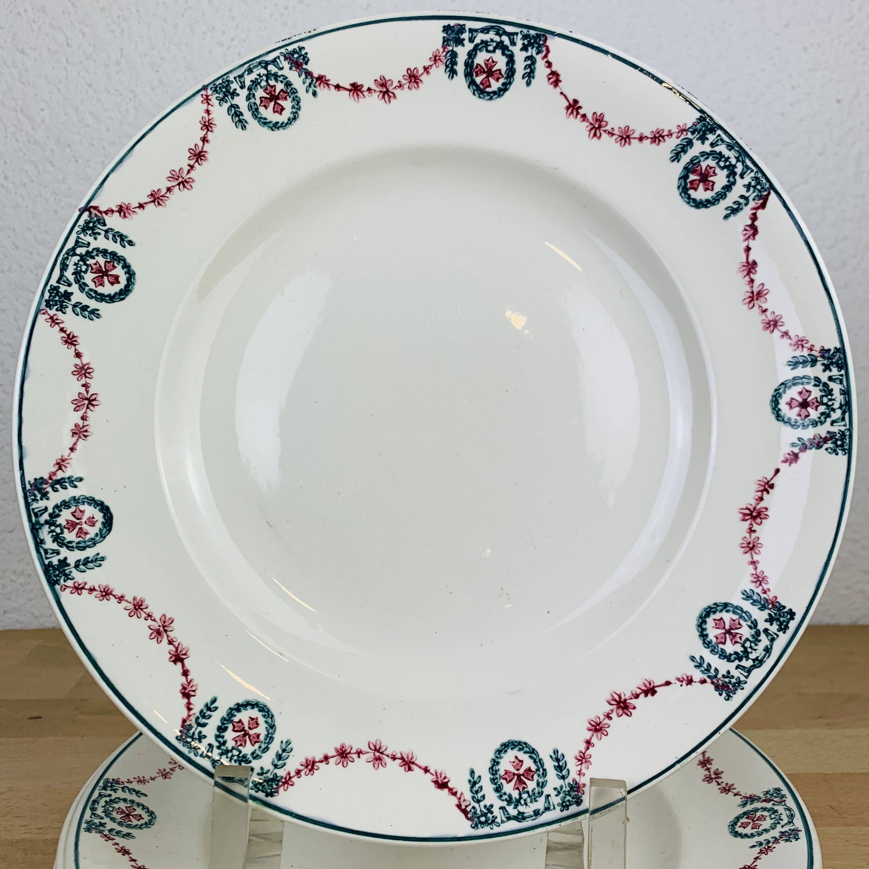 6 iron earth flat plates from Longwy