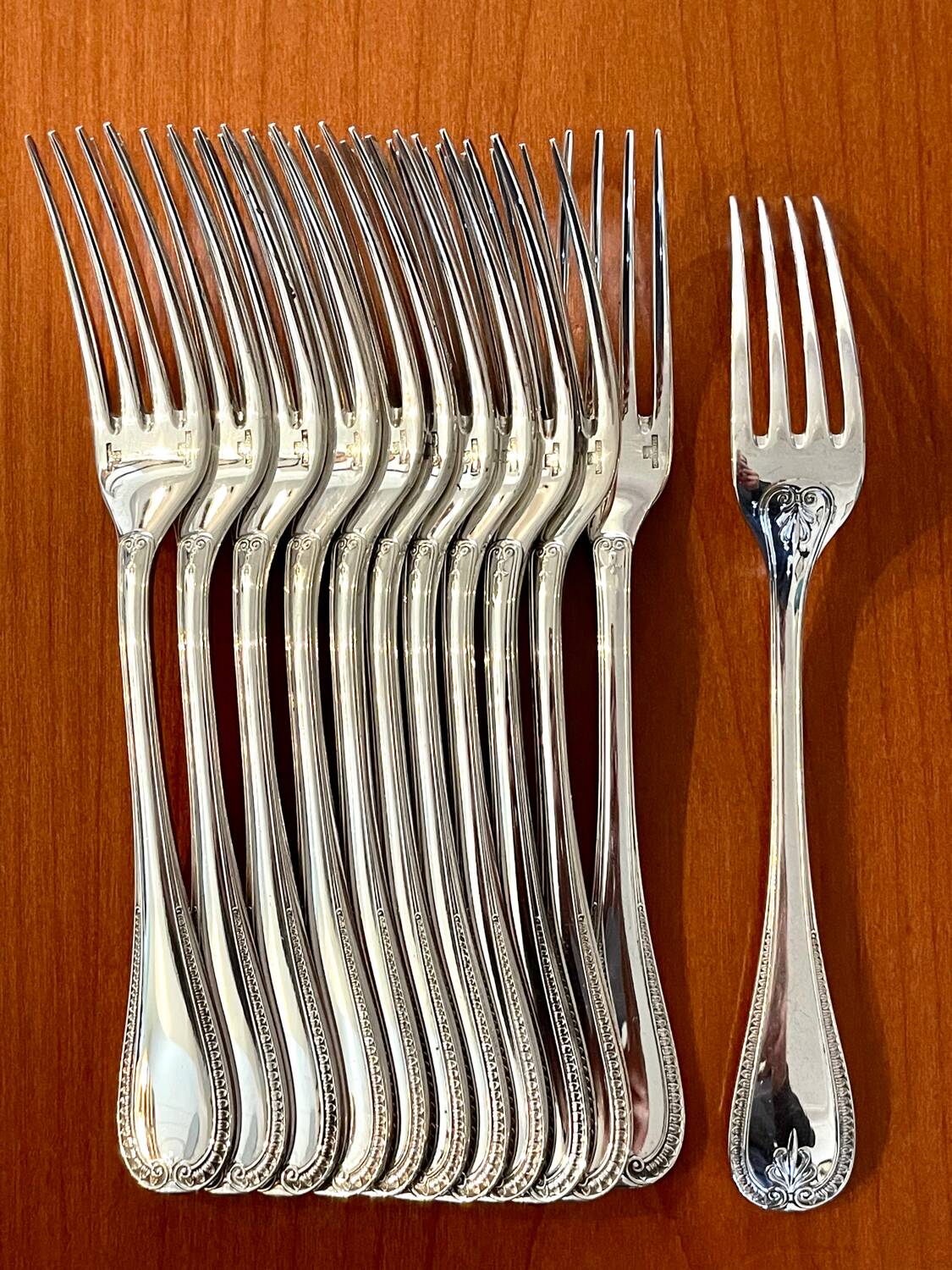 Christofle Malmaison 12 dessert forks 17 cm new condition