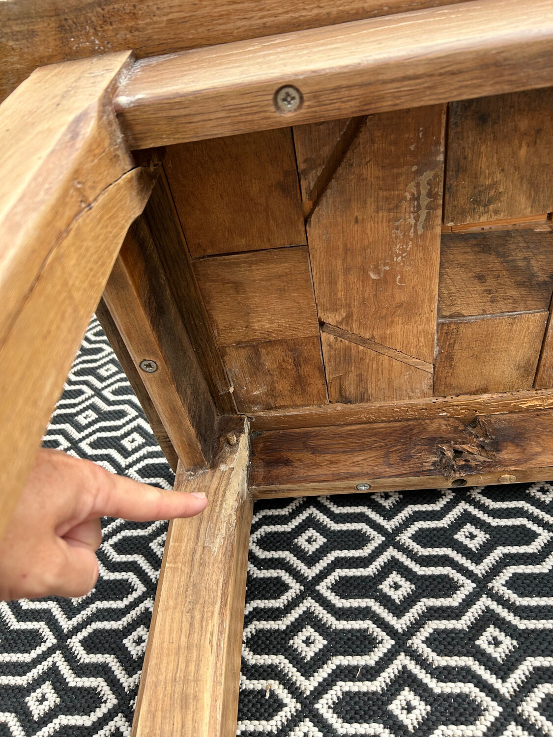 Antique oak coffee table