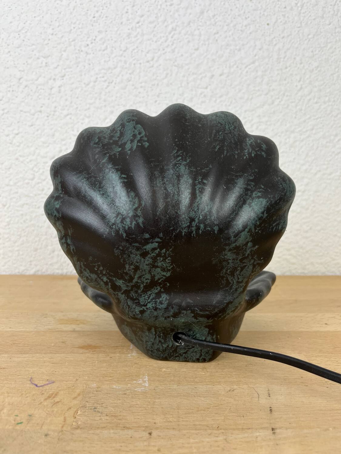 Lampe coquillage céramique vintage